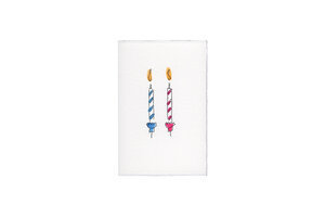 Handpainted greetings Card, Candles 2