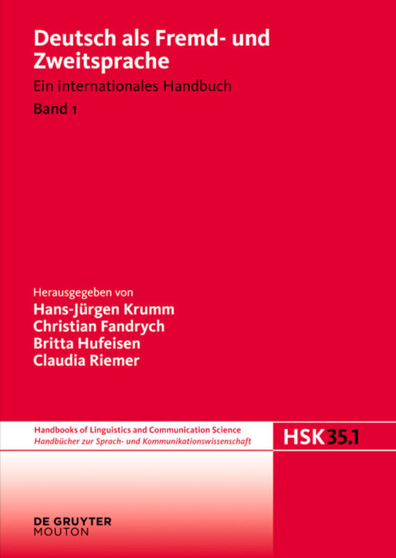 Deutsch als Fremd- und Zweitsprache. 1. Halbband