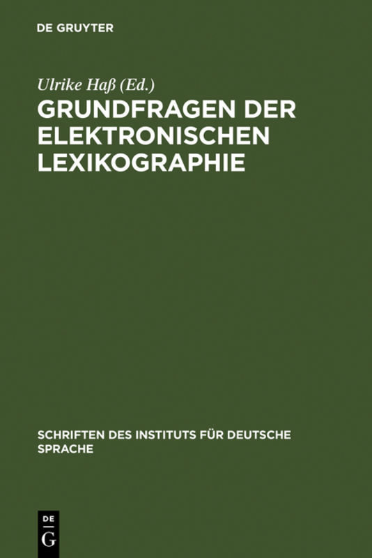 Grundfragen der elektronischen Lexikographie