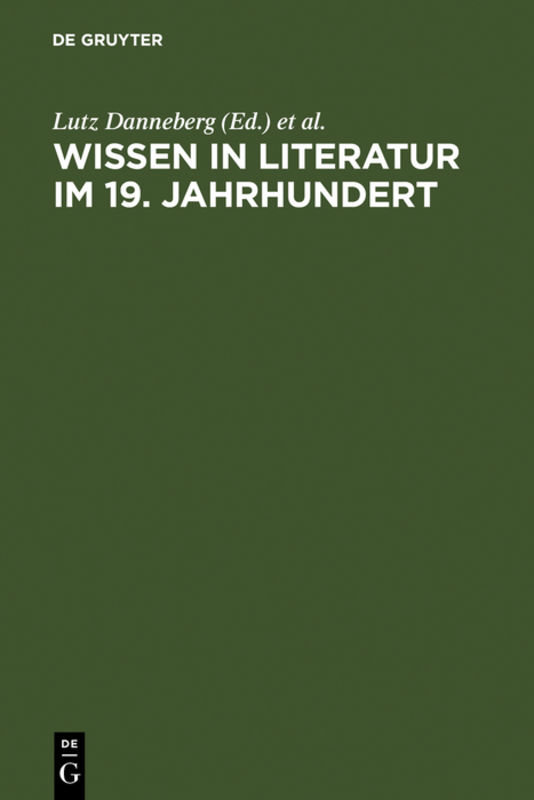 Wissen in Literatur im 19. Jahrhundert