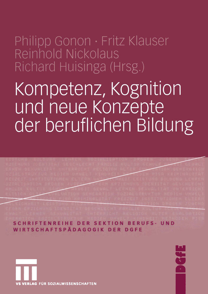 Kompetenz, Kognition und Neue Konzepte der beruflichen Bildung