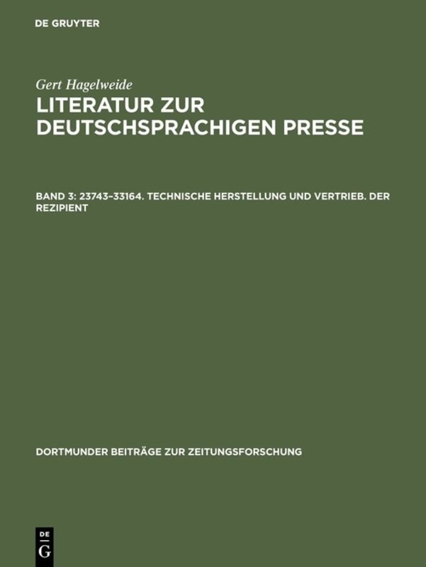 23743-33164. Technische Herstellung und Vertrieb. Der Rezipient