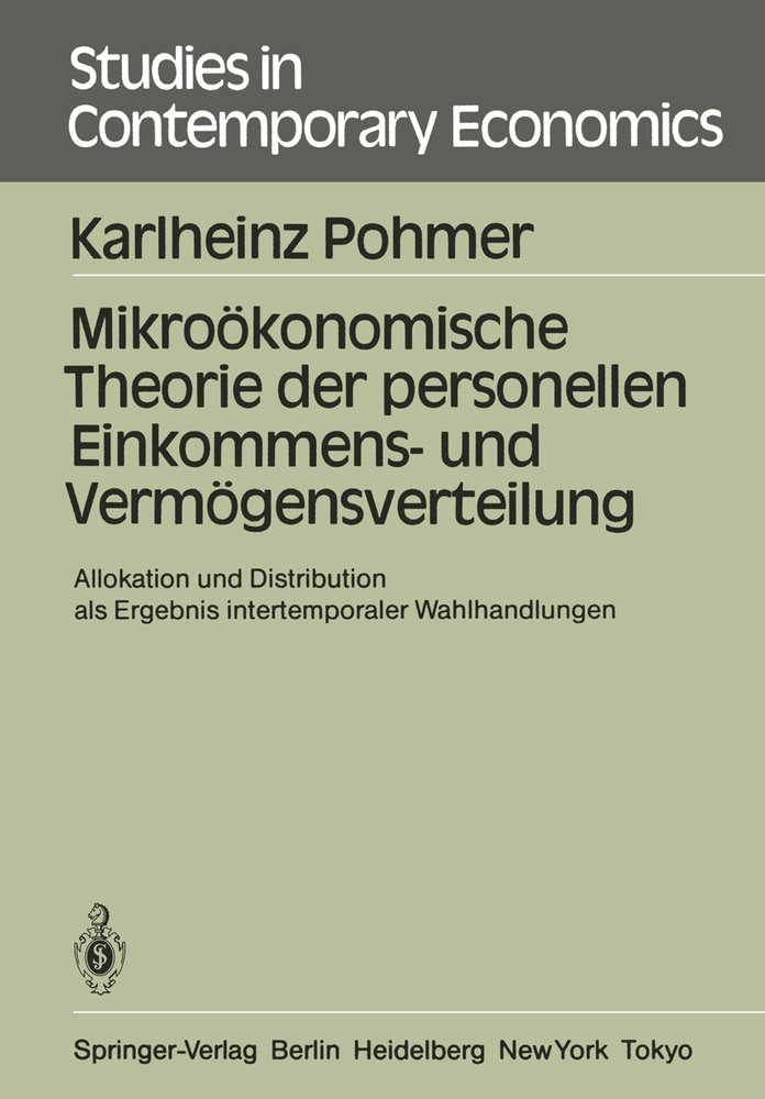 Mikroökonomische Theorie der personellen Einkommens- und Vermögensverteilung