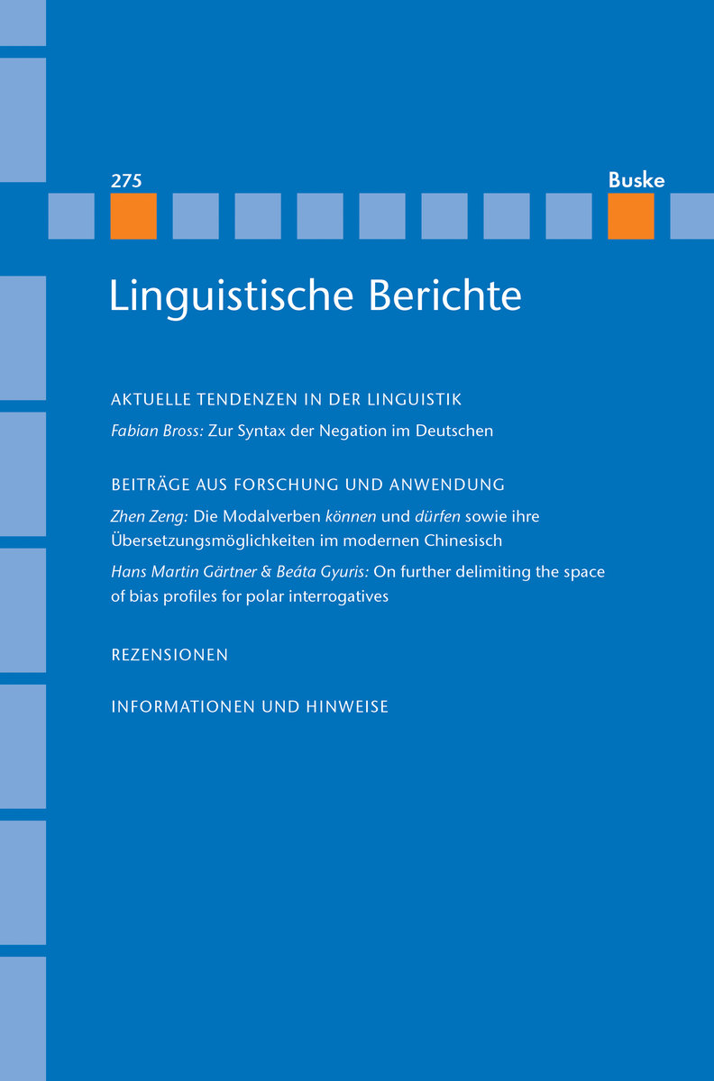 Linguistische Berichte Heft 275