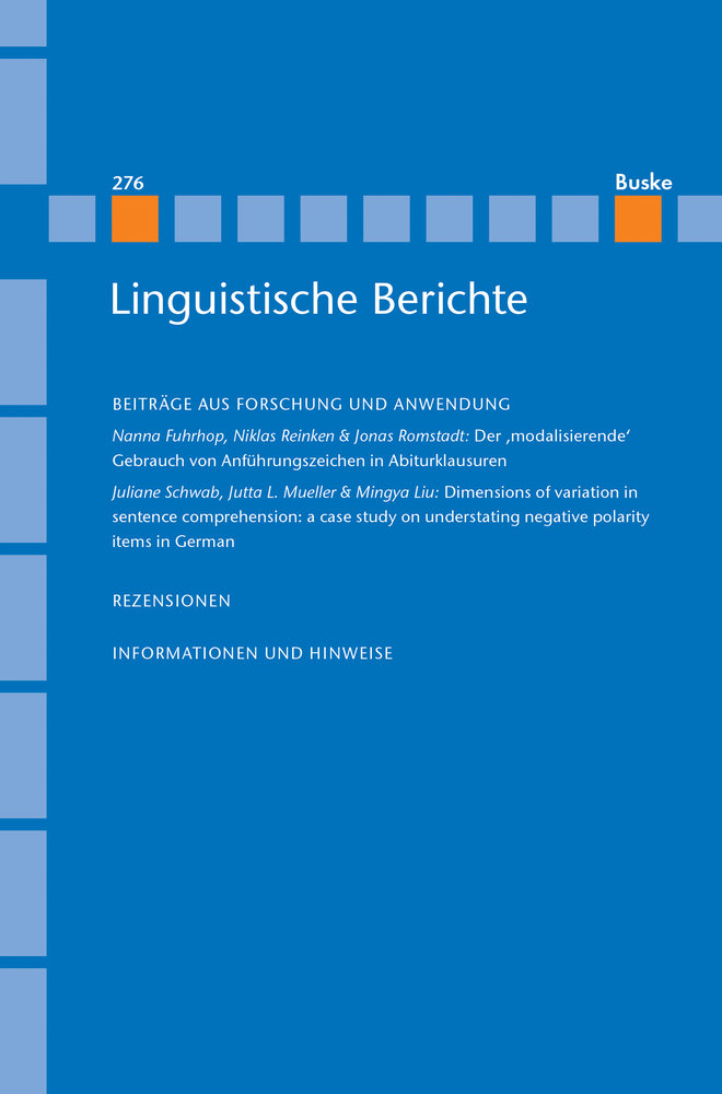 Linguistische Berichte Heft 276