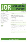 JOR - Jahrbuch für Ostrecht. 2008/1. Halbband