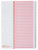 Fachmaterial - Ordner-Register für A4 hoch, 1-31: 31-teilig, 1-31 nummeriert Kunststoff grau