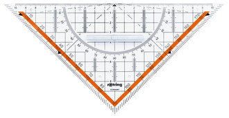 Fachmaterial - Geo-Dreieck Rotring, Centro, 23 cm transparent S0903950