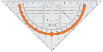 Fachmaterial - Geo-Dreieck Rotring Centro, 16 cm transparent S0237630