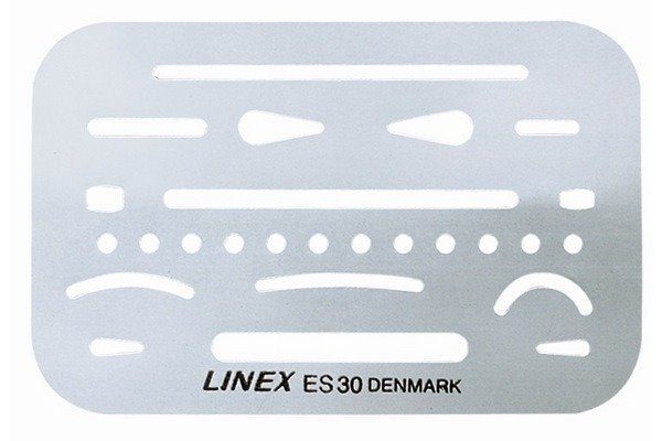 Fachmaterial - Linex S0762760 Radierschablone ES30 MET