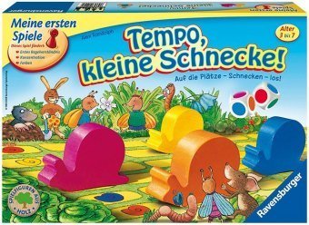 Ravensburger Kinderspiel 21420 - Tempo kleine Schnecke, Das spannende Schneckenrennen, Brettspiel und Gesellschaftsspiel für Mädchen und Jungen , 2-6 Spieler, ab 3 Jahren