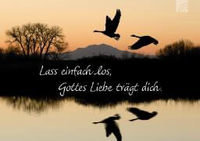 Teekarte. Lass einfach los, Gottes Liebe trägt dich