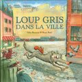 Loup gris dans la ville