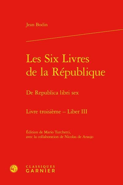 Les six livres de la République livre troisième