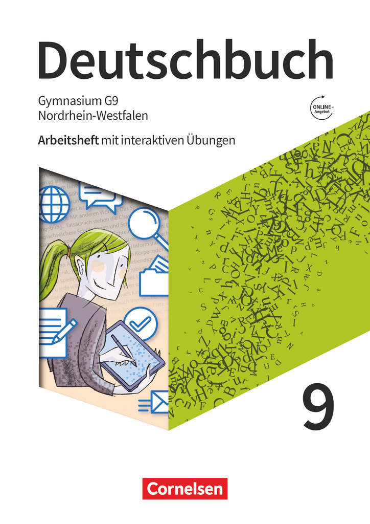 Deutschbuch Gymnasium, Nordrhein-Westfalen - Neue Ausgabe, 9. Schuljahr, Arbeitsheft mit interaktiven Übungen online, Mit Lösungen