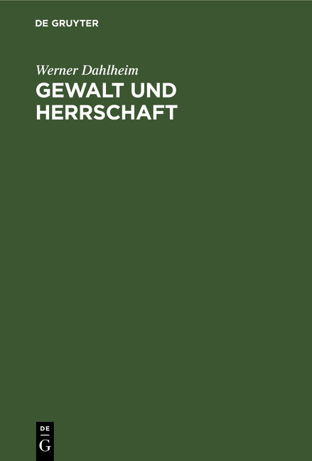 Gewalt und Herrschaft