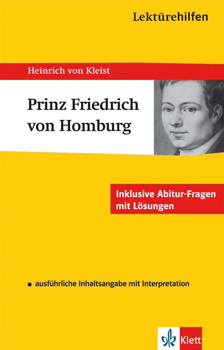 Klett Lektürehilfen Heinrich von Kleist, Prinz Friedrich von Homburg