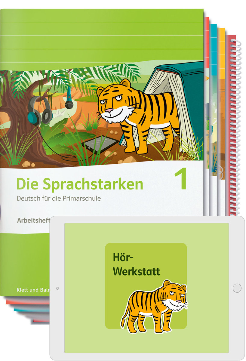 Die Sprachstarken 1 - 5 Arbeitshefte im Paket, inkl. 3 digitalen Werkstätten