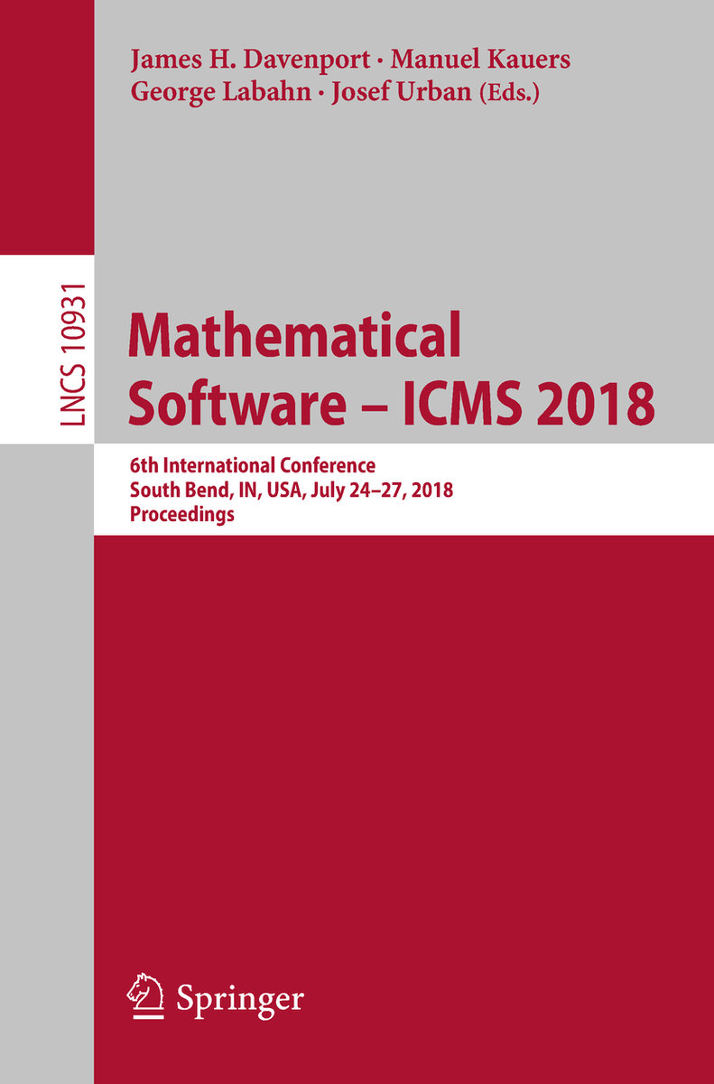 Mathematical Software ¿ ICMS 2018