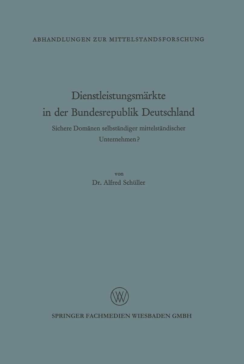 Dienstleistungsmärkte in der Bundesrepublik Deutschland