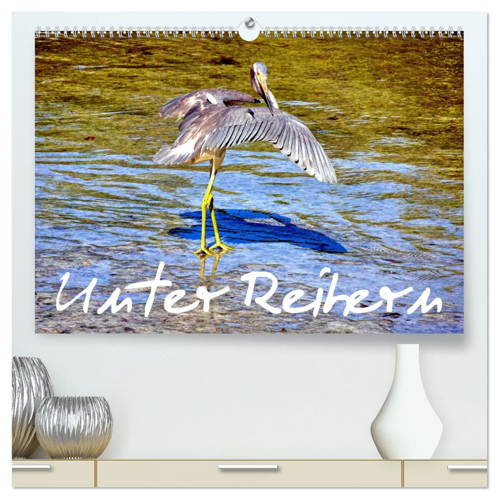 Unter Reihern (hochwertiger Premium Wandkalender 2025 DIN A2 quer), Kunstdruck in Hochglanz