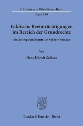 Faktische Beeinträchtigungen im Bereich der Grundrechte