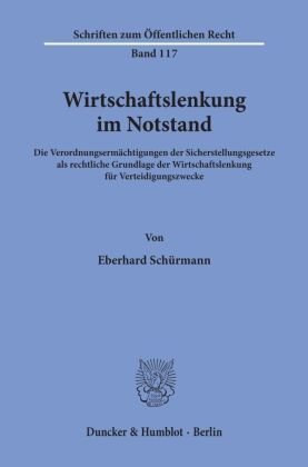 Wirtschaftslenkung im Notstand