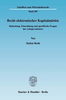 Recht elektronischer Kapitalmärkte.