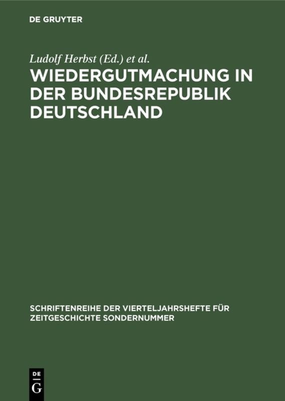 Wiedergutmachung in der Bundesrepublik Deutschland