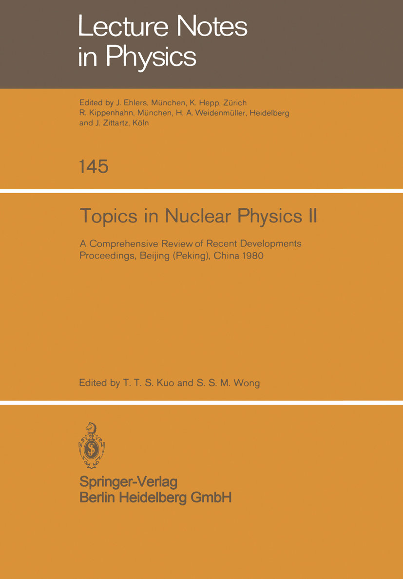 Topics in Nuclear Physics II