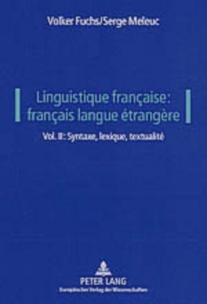 Linguistique française: français langue étrangère