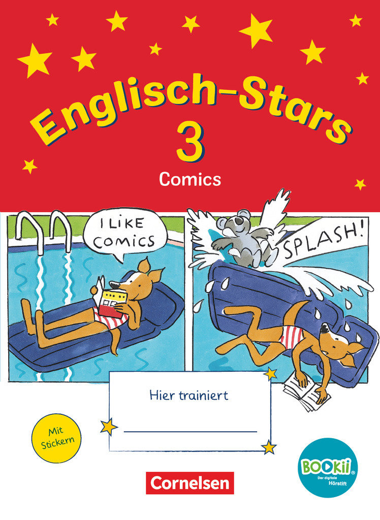 Englisch-Stars, BOOKii-Ausgabe, 3. Schuljahr, Übungsheft Comics, Mit Lösungen