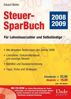 Steuer-SparBuch 2008/2009 (f. Österreich), m. CD-ROM