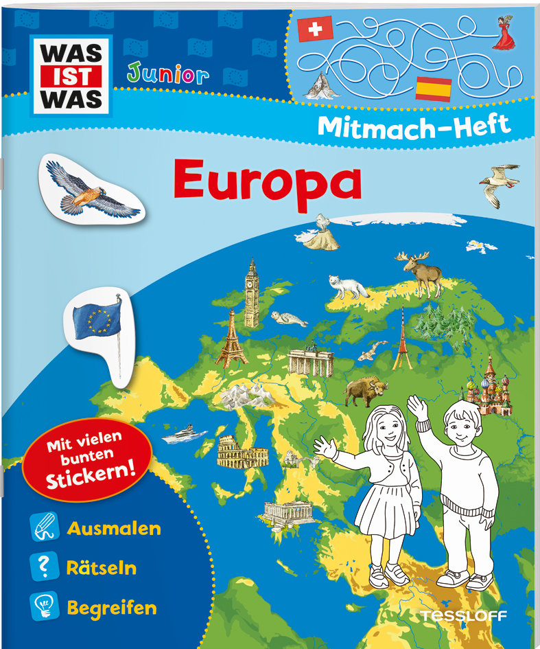 WAS IST WAS Junior Mitmach-Heft. Europa