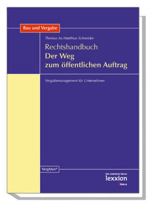 Rechtshandbuch. Der Weg zum öffentlichen Auftrag